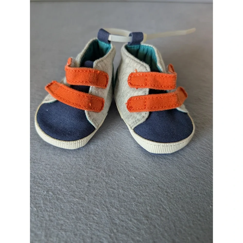 Baby Sneakers‎ Crib Shoes First Walkers Newborn Infant Toddler Blue Orange